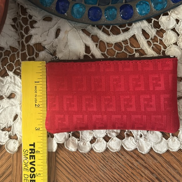 FENDI Monogrammed Canvas Cosmetic Pouch Wallet READ - Picture 8 of 8